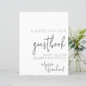 Gewoon schilderachtig eenvoudig gastenboek (Staand voorkant)