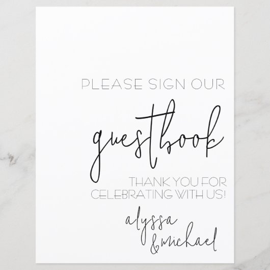 Gewoon schilderachtig eenvoudig gastenboek (Voorkant)