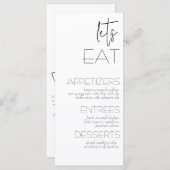 Gewoon schilderachtige bruiloft menu & dank u kaar (Voorkant / Achterkant)