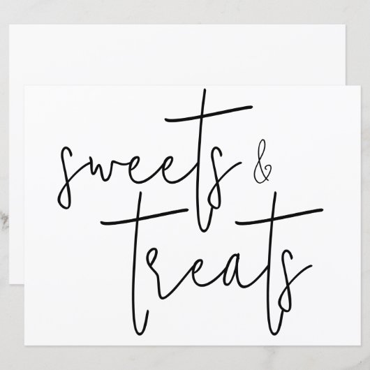 Gewoon schilderachtige dessert tafel teken (Voorkant / Achterkant)