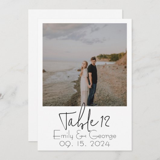 Gewoon schilderachtige tabelnummers kaart (Voorkant / Achterkant)