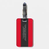 Gewoon schone grijze streep bagagelabel (Achterkant verticaal)