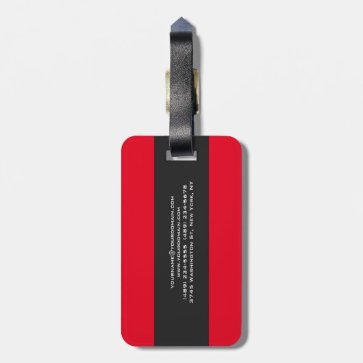 Gewoon schone grijze streep bagagelabel (Achterkant verticaal)