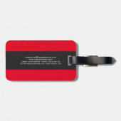 Gewoon schone grijze streep bagagelabel (Achterkant horizontaal)