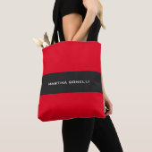 Gewoon schone grijze streep tote bag (Dichtbij)