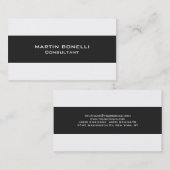 Gewoon schoon donkergrijs wit standaardVisitekaart Visitekaartje (Voorkant / Achterkant)