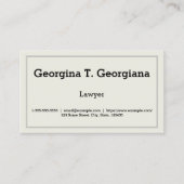 Gewoon, schoon en minimalistisch met lijnrand visitekaartje (Voorkant)