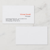 Gewoon schoon wit rood aantrekkelijk Visitekaartje (Voorkant / Achterkant)