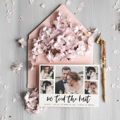 Gewoon script multi-foto trouwkaart kaart