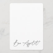 Gewoon Script Weddenschap Wit menu (Achterkant)