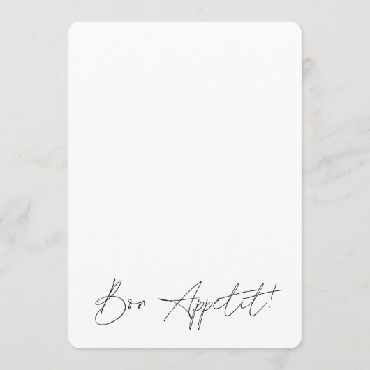 Gewoon Script Weddenschap Wit menu (Achterkant)