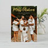 Gewoon Scripted Photo Folie Feestdagenkaart (Staand Voorkant)