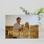 Gewoon Scripted Photo Folie Feestdagenkaart (Staand Voorkant)