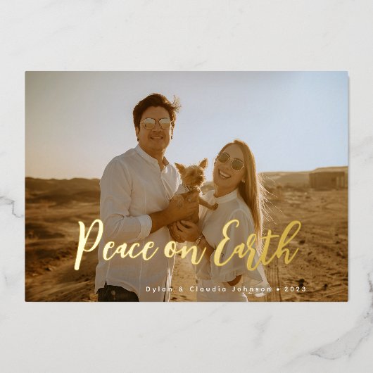 Gewoon Scripted Photo Folie Feestdagenkaart (Voorkant)