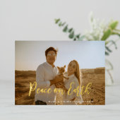 Gewoon Scripted Photo Folie Feestdagenkaart (Staand Voorkant)