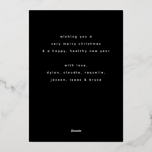 Gewoon Scripted Photo Folie Feestdagenkaart (Achterkant)