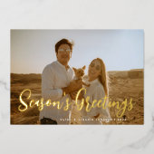 Gewoon Scripted Photo Folie Feestdagenkaart (Voorkant)