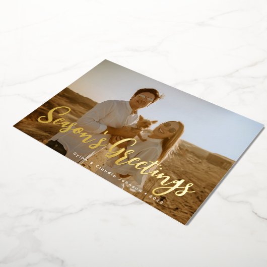 Gewoon Scripted Photo Folie Feestdagenkaart (Gedraaid)