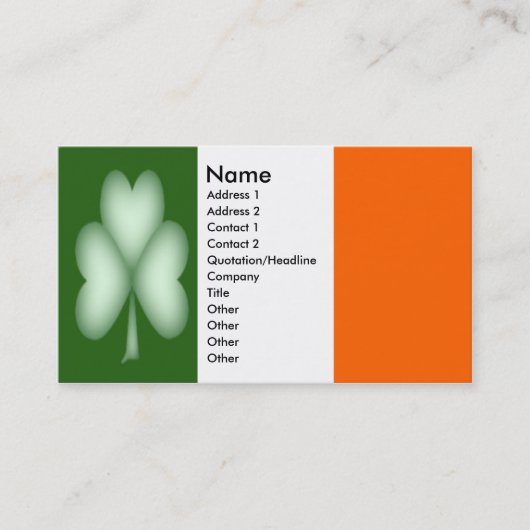 Gewoon Shamrock Visitekaartje (Voorkant)