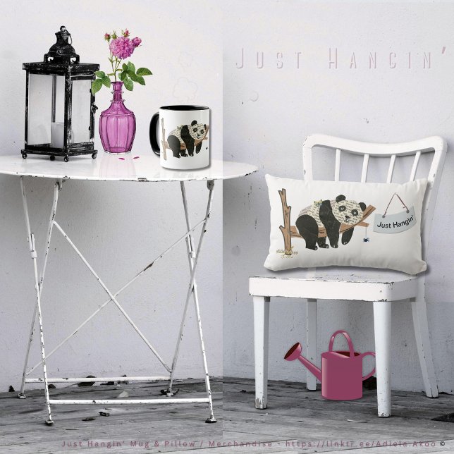 Gewoon Sierkussen van Hangin door Adiela Akoo Kussen (Just Hangin' Mug & Pillow designd by Poet Adiela Akoo. Shop my collection/store 4 more fab finds now)