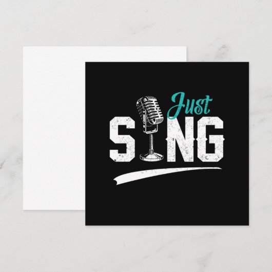 Gewoon Sing Choir Singer Musician Singing Music Gi Kaart (Voorkant / Achterkant)