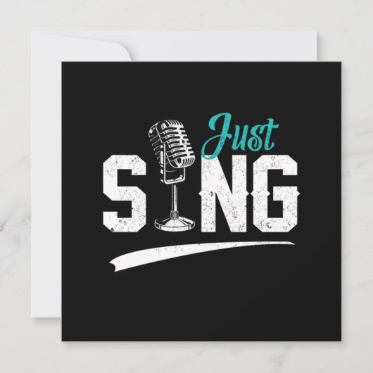 Gewoon Sing Choir Singer Musician Singing Music Gi Kaart (Voorkant)