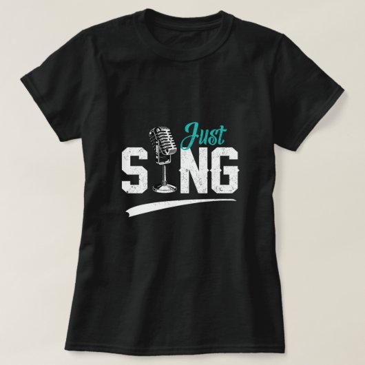 Gewoon Sing Choir Singer Musician Singing Music Gi T-shirt (Design voorkant)