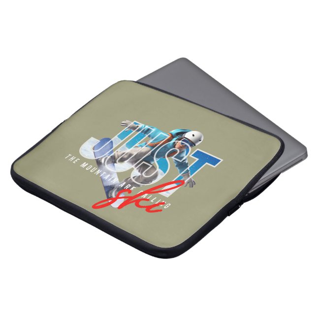 Gewoon skiën | 15 inch laptop sleeve (Voorkant top)