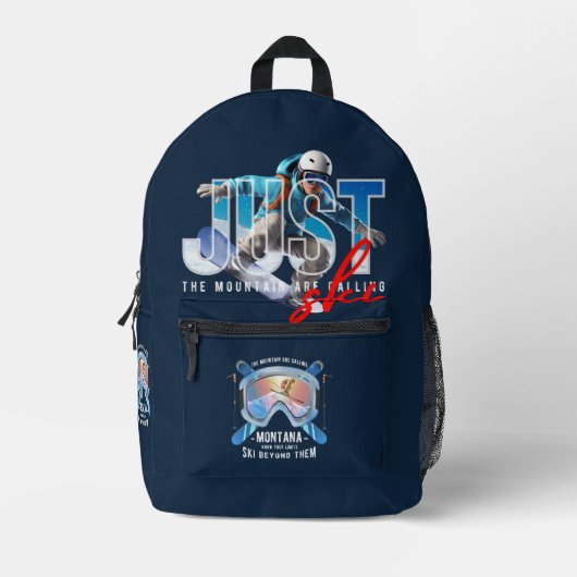 Gewoon skiën | bedrukte rugzak (Voorkant)