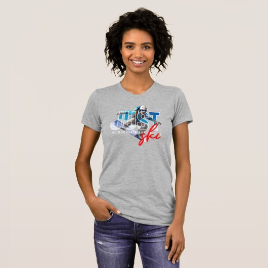 Gewoon Skien | Dames Slank Model T-shirt (Voorkant volledig)