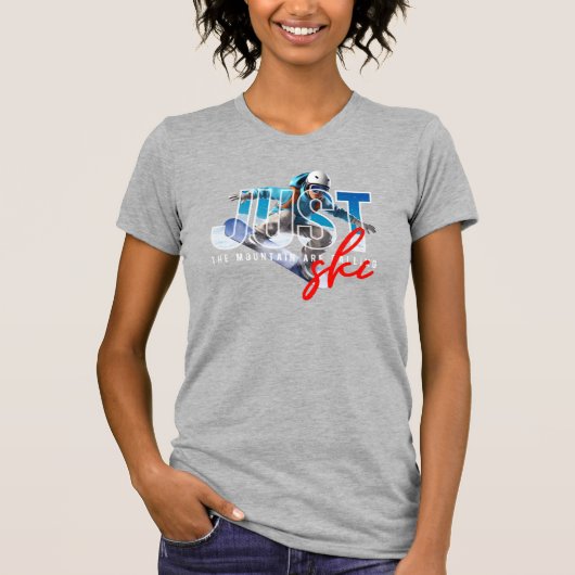 Gewoon skiën | Slim Fit voor dames T-shirt (Voorkant)