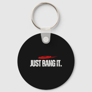 Gewoon Slaan. Grappig Disc Golf Cadeau Disc Golfer Sleutelhanger