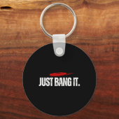 Gewoon Slaan. Grappig Disc Golf Cadeau Disc Golfer Sleutelhanger (Voorkant)