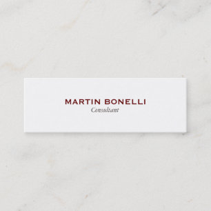Gewoon Slim Professional, wit, modern Visitekaartj Mini Visitekaartje