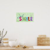 Gewoon Smile Happy Quote 01 Poster (Keuken)