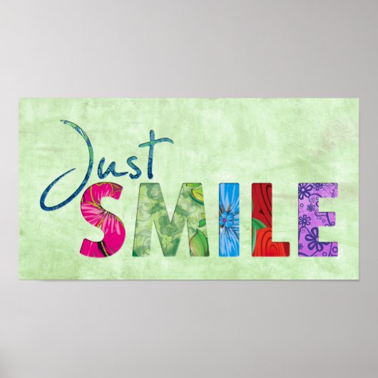 Gewoon Smile Happy Quote 01 Poster (Voorkant)