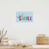 Gewoon Smile Happy Quote 01 Poster (Keuken)