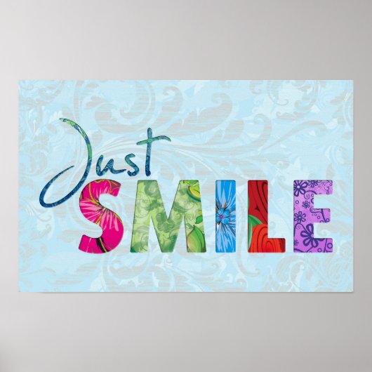 Gewoon Smile Happy Quote 01 Poster (Voorkant)