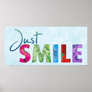 Gewoon Smile Happy Quote 01 Poster