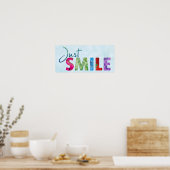 Gewoon Smile Happy Quote 01 Poster (Keuken)
