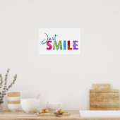 Gewoon Smile Happy Quote 01 Poster (Keuken)