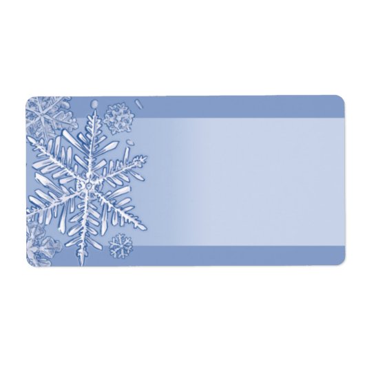 Gewoon sneeuwvlokken Blank Verzendlabels Etiket (Voorkant)