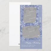 Gewoon Sneeuwvlokken Persoonlijke Dubbele Foto 2 Feestdagenkaart (Voorkant / Achterkant)