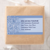 Gewoon sneeuwvlokken  verzendlabels etiket (Insitu)