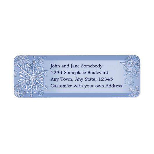 Gewoon Snowflakes Custom Retour Adres Labels (Voorkant)