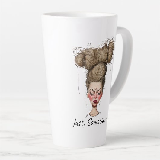 Gewoon, soms! Grappige slechte dag Latte Mok (Rechterhoek)