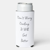 Gewoon, soms! Grappige slechte dag Seltzer Blikjeskoeler (Seltzer Achterkant)