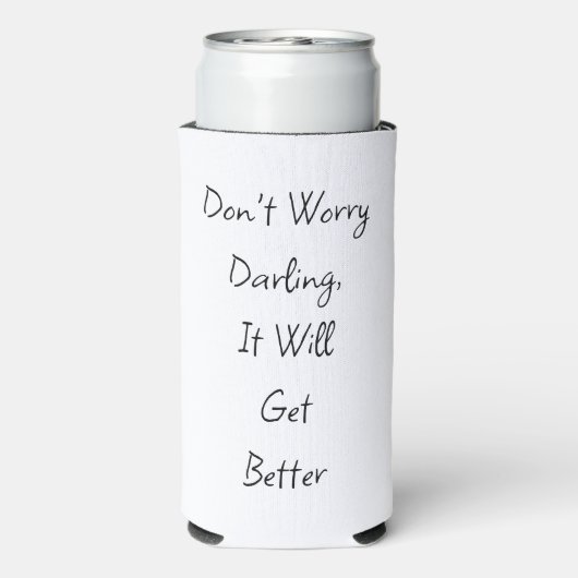 Gewoon, soms! Grappige slechte dag Seltzer Blikjeskoeler (Seltzer Achterkant)