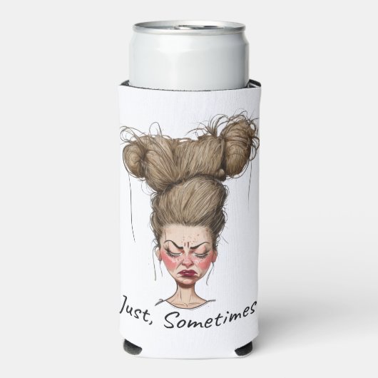 Gewoon, soms! Grappige slechte dag Seltzer Blikjeskoeler (Seltzer Voorkant)