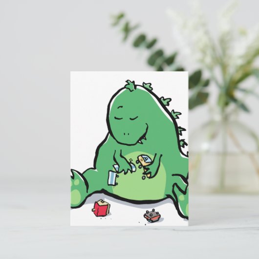 gewoon spelen - groot briefkaart (Staand voorkant)